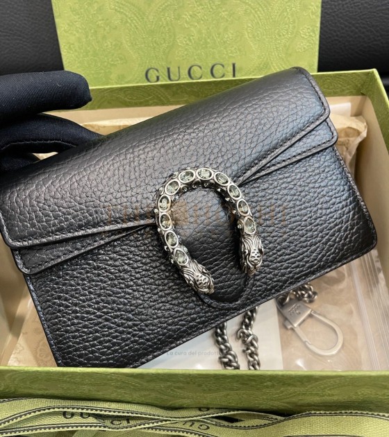 Gvc*1 Dionysus Mini Bag Black Leather Size 16.5*4.5*10CM