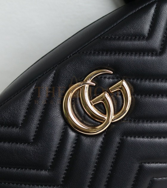 Gvc*1 GG Marmont Camera Bag  White Quilted Napa Leather Light Gold Hardware 24×15×8cm