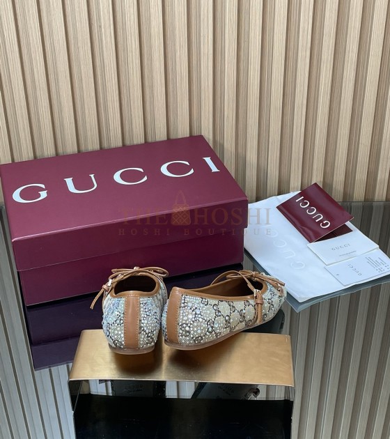 Gvc*1 Fall Crystal GG PlatformFlats Loafer Rhinestone 35-42 Master Quality