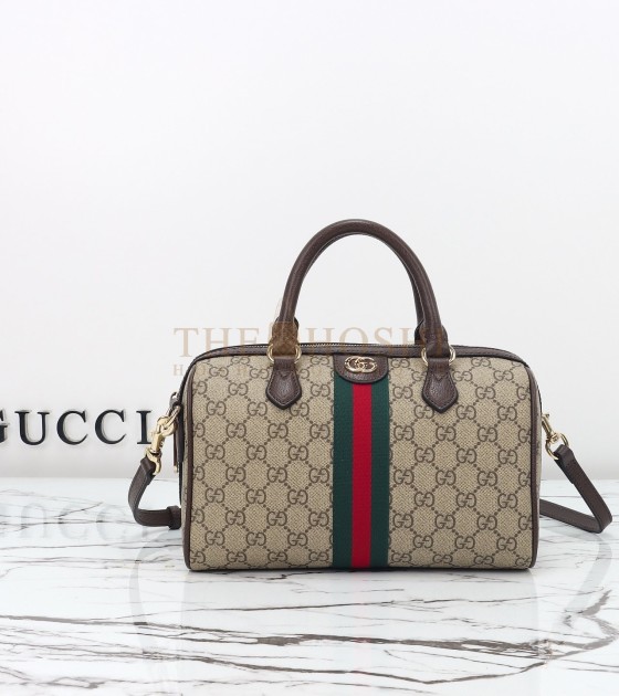 Gvc*1 Ophidia Medium Shoulder Bag Brown Leather 25*14*17cm Master Quality