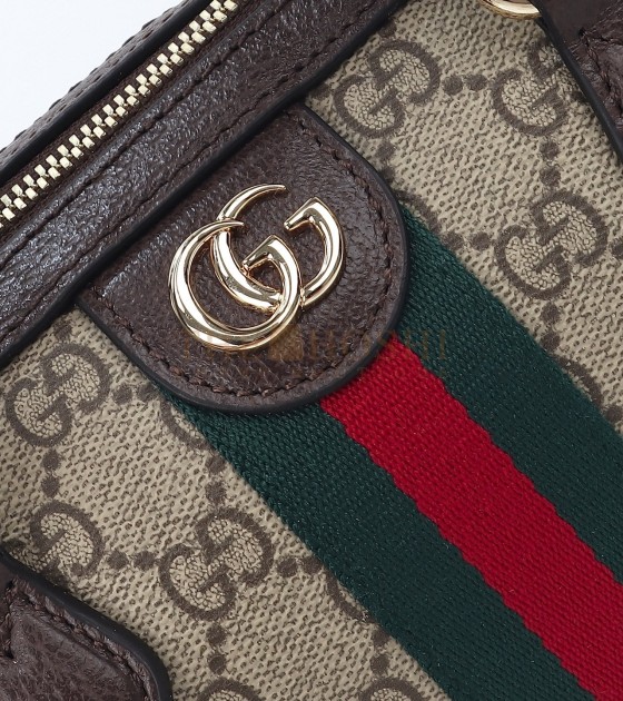 Gvc*1 Ophidia Medium Shoulder Bag Brown Leather 25*14*17cm Master Quality