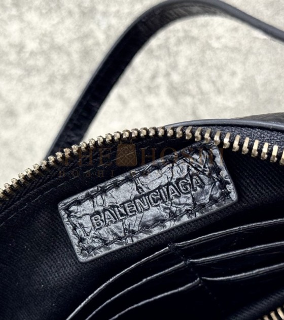 Ba1en*iaga Le City Mini Bag Black Leather Silver Hardware 25x14x4cm Master Quality