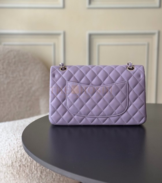 Ch**el Classic Flap Small Bag Lambskin Purple Size 25.5×15.5×6.5cm Master Quality