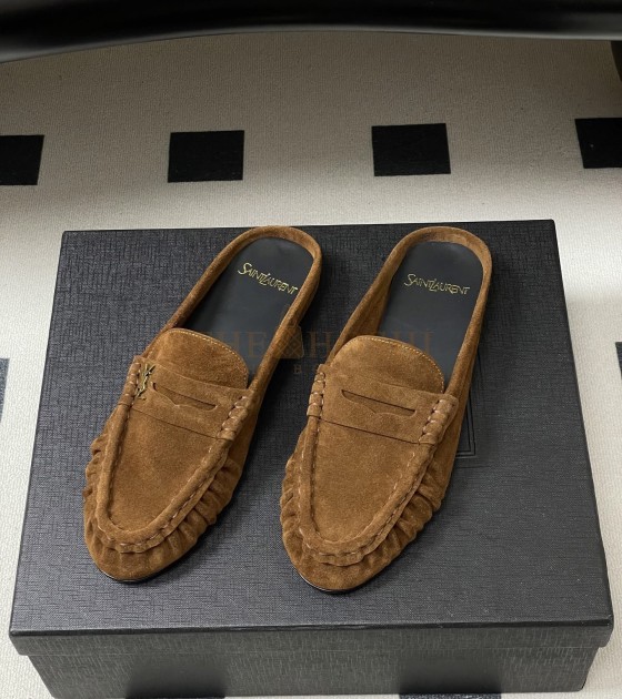 Sa1nt Lau*nt Y51 Le Loafer Suede Eel Texture Mule Master Quality