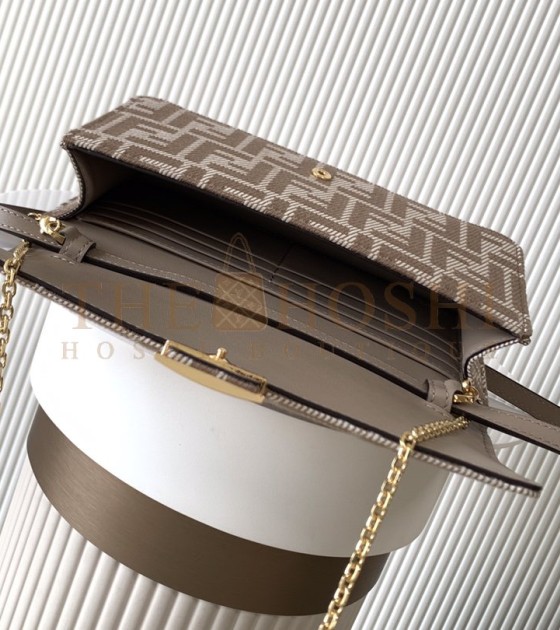 F**di Baguette Bag FF Jacquard Fabric 21cm