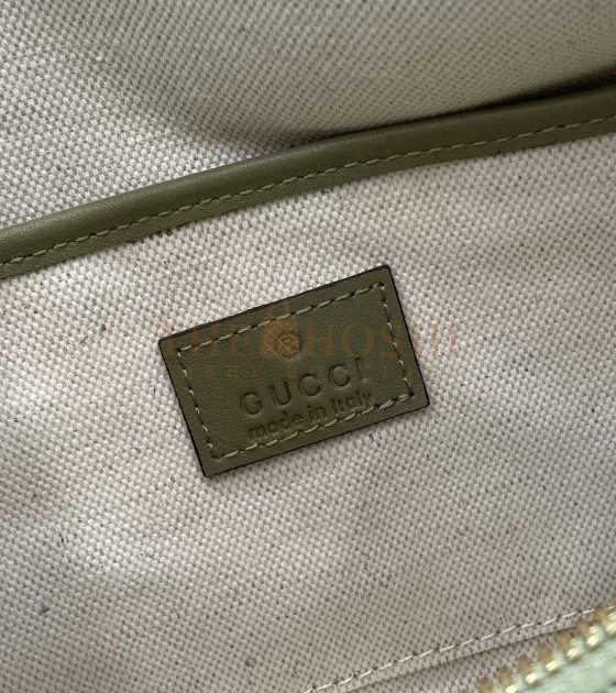 Gvc*1 Half Horsebit Shoulder Bag Brown GG Embossed Suede Brown 31.5×17×12cm