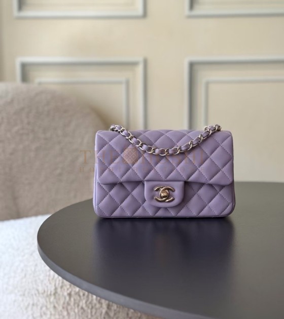 Ch**el Classic Flap Small Bag Lambskin Purple Size 20cm Master Quality