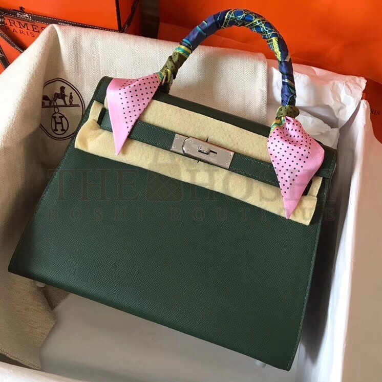 H**me5 Vert Anglais Epsom Kelly 28cm Handmade Bag Master Quality