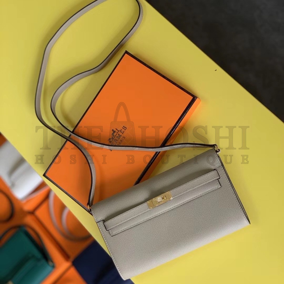 H**me5 Kelly Classique To Go Wallet In Tourterelle Epsom Calfskin Master Quality