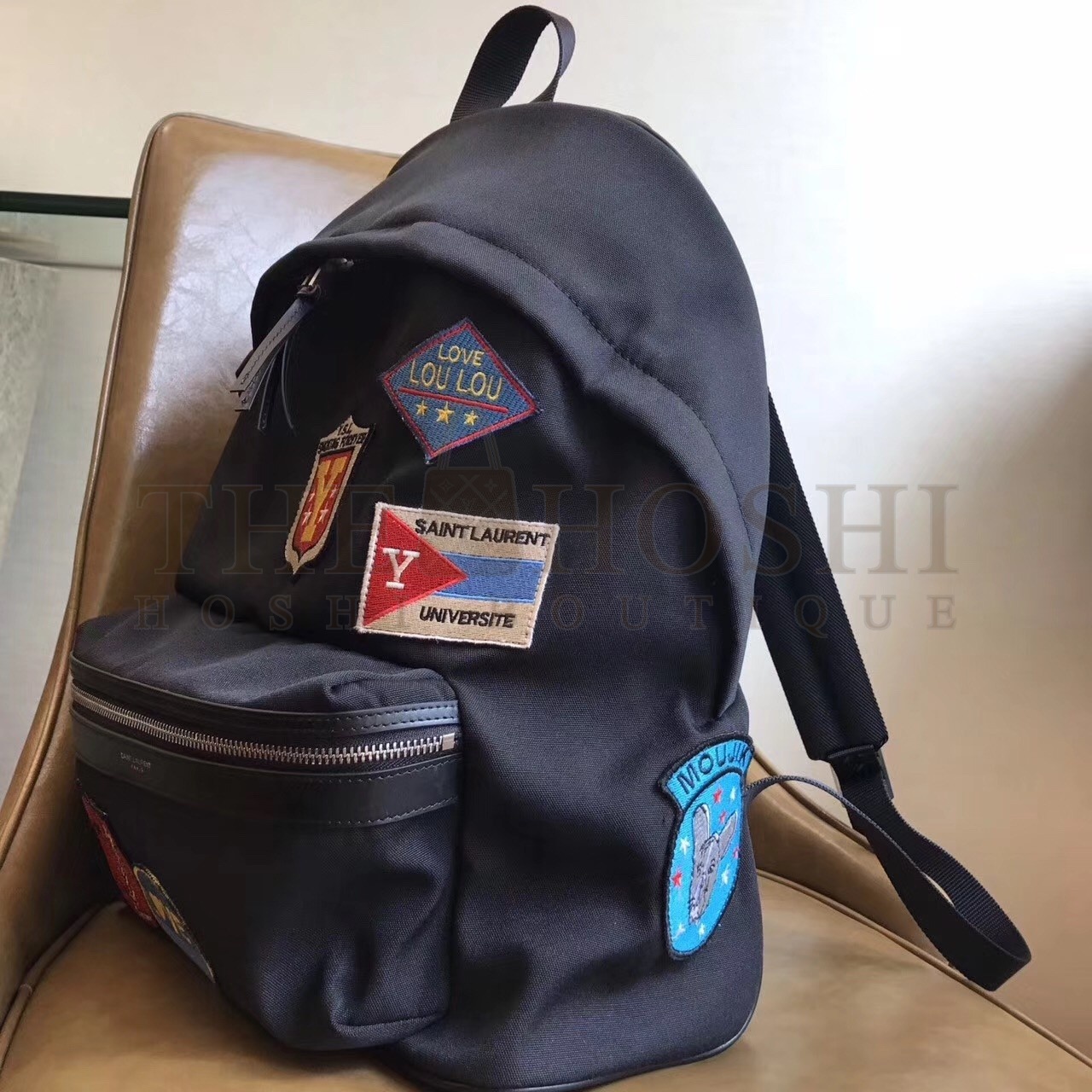 Sa1nt Lau*nt Black City Backpack With Patches Master Quality