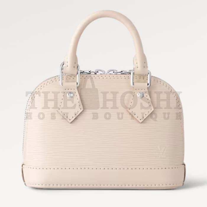 L0vis Vvtt0n LV Women Nano Alma Handbag Quartz White Epi Grained Cowhide Leather Master Quality