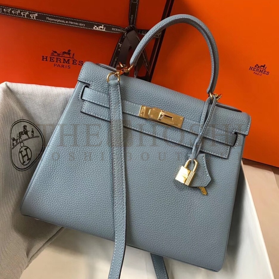 H**me5 Blue Lin Clemence Kelly 28cm Bag Master Quality