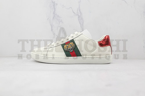 Gvc*1 Ace Embroidered Low-Top Sneakers White/Green/Red Master Quality