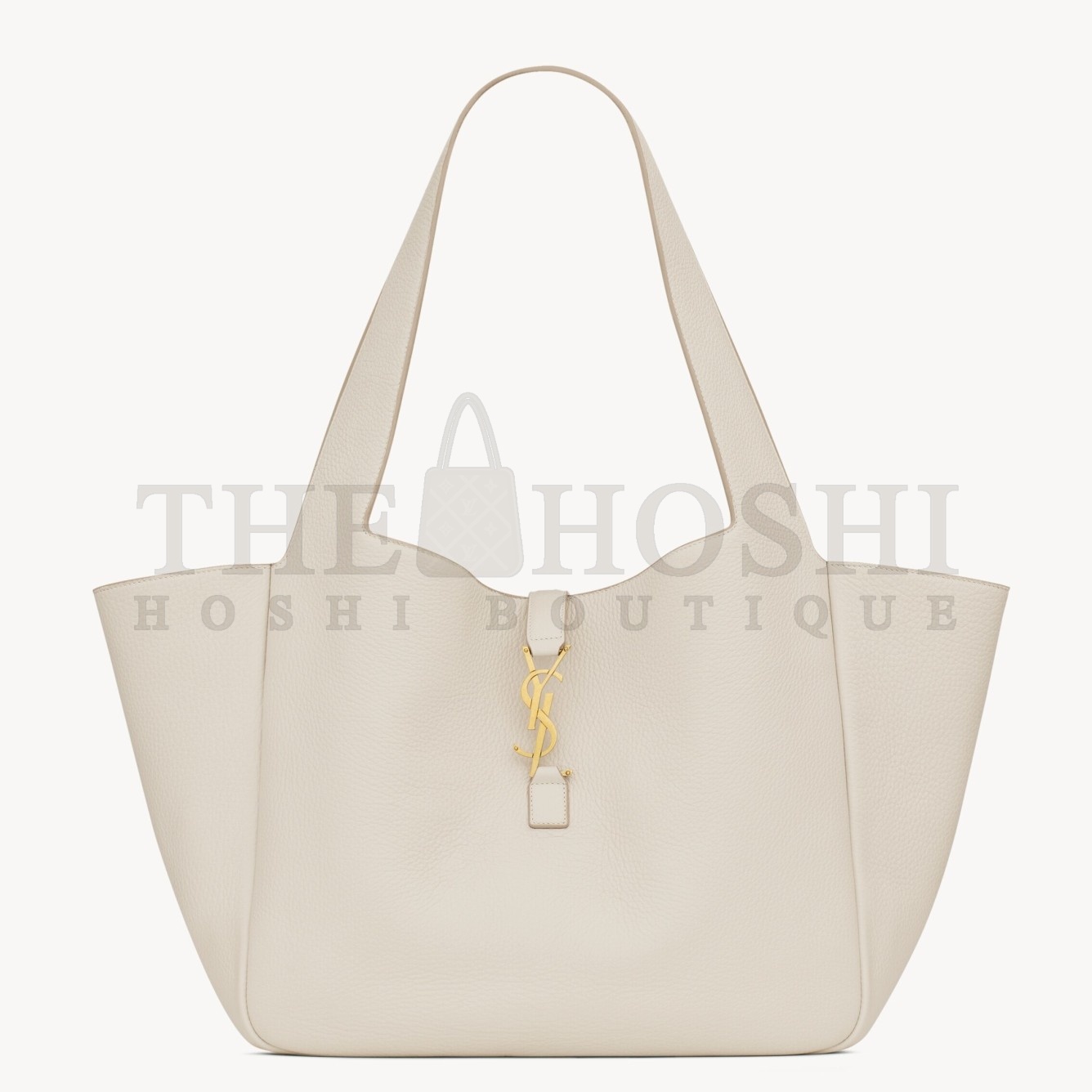 Sa1nt Lau*nt LE 5 A 7 Bea Tote Bag in White Grained Leather Master Quality