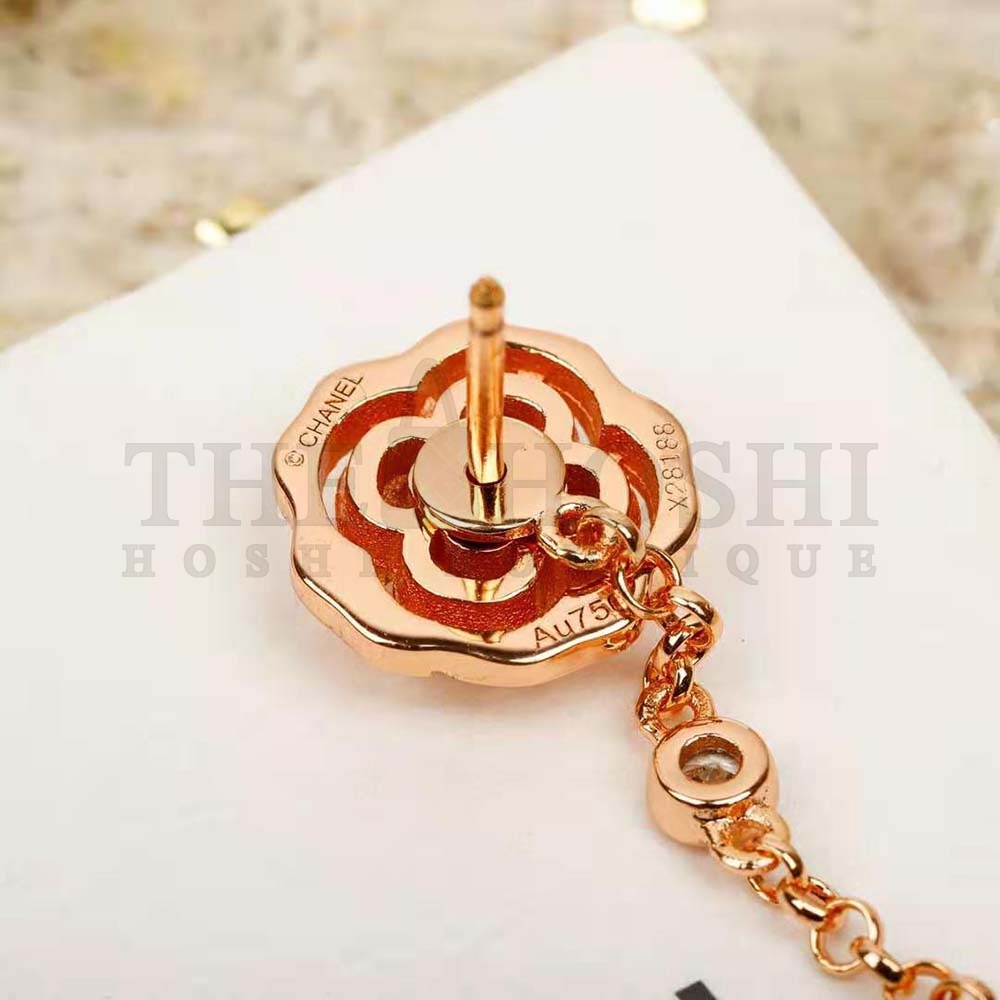 Ch**el Women Extrait De Camélia Transformable Earrings Master Quality