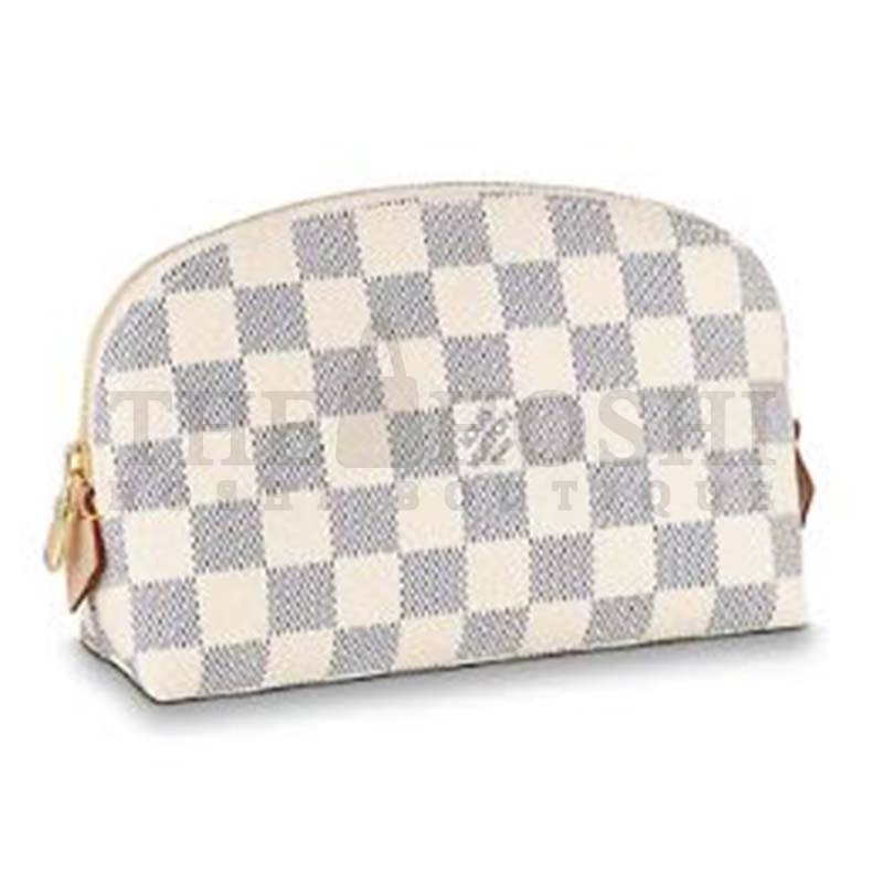 L0vis Vvtt0n LV Women Cosmetic Pouch Damier Azur Canvas-Grey Master Quality