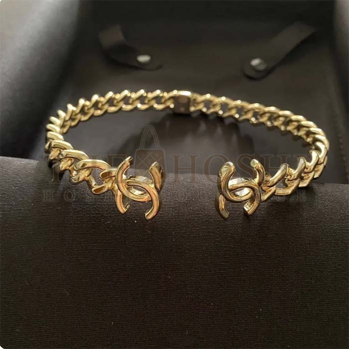 Ch**el Women CC Bracelet Metal Gold Ruthenium Master Quality
