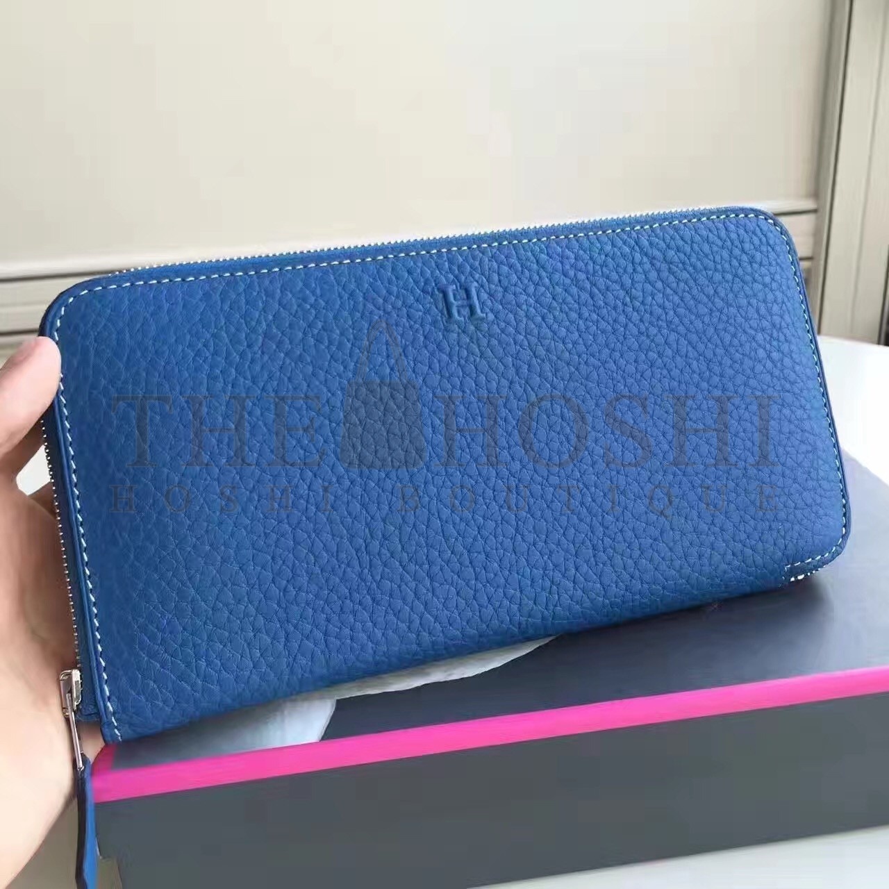 H**me5 Blue Clemence Azap Zipped Wallet Master Quality