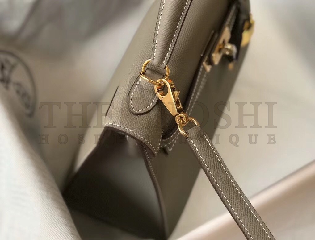 H**me5 Gris Asphalt Epsom Kelly 25cm Sellier Bag GHW Master Quality