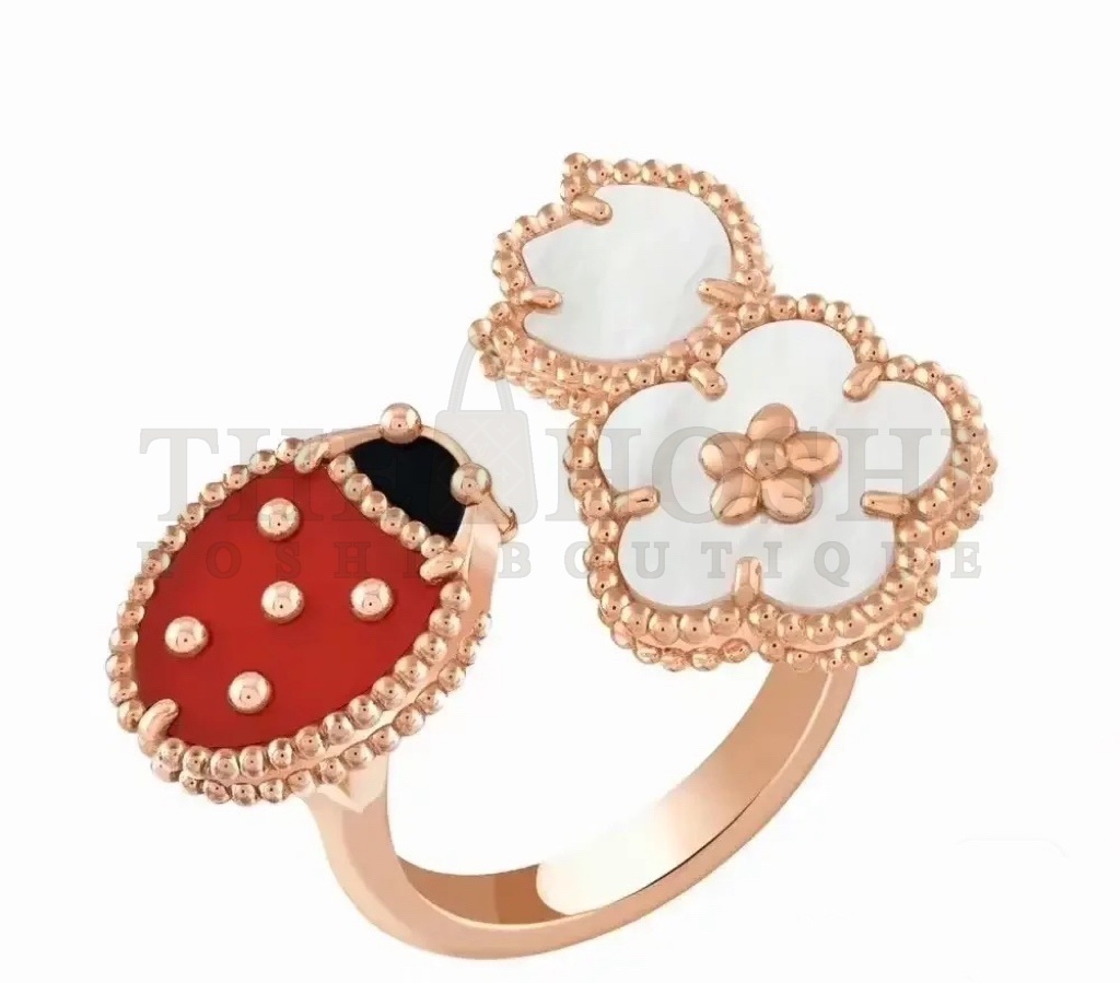 V*n Cl**f & Arpels Ladybird & Double Flower Ring Master Quality