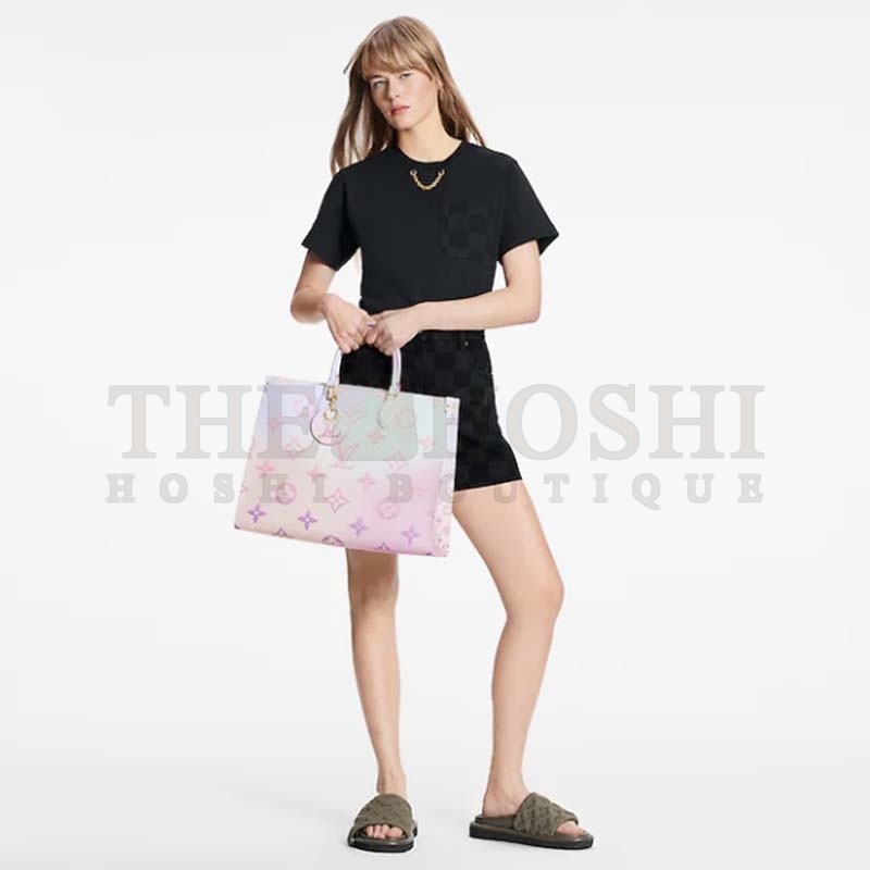 L0vis Vvtt0n LV Women Onthego GM Tote Sunrise Pastel Monogram Coated Canvas Master Quality