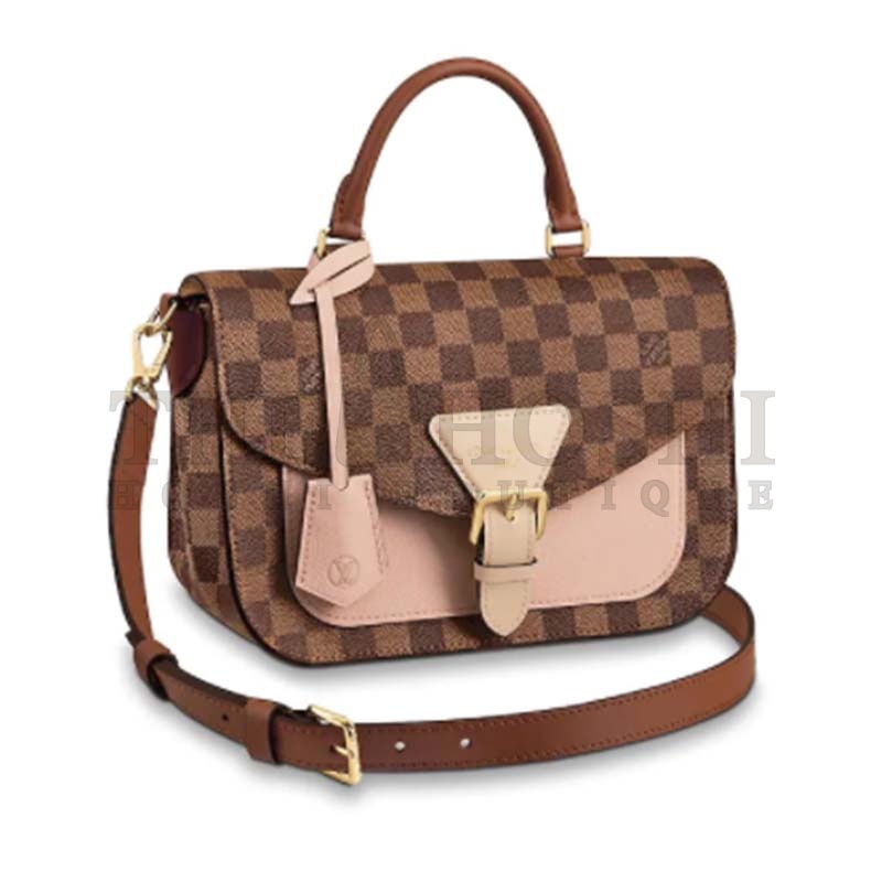 L0vis Vvtt0n LV Women Beaumarchais Flap Bag in Damier Ebene Coated Canvas Master Quality