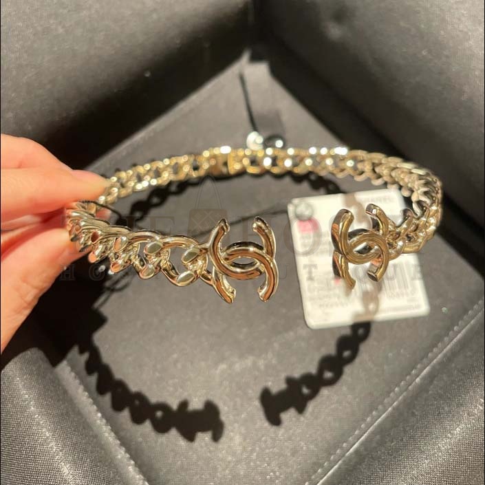 Ch**el Women CC Bracelet Metal Gold Ruthenium Master Quality