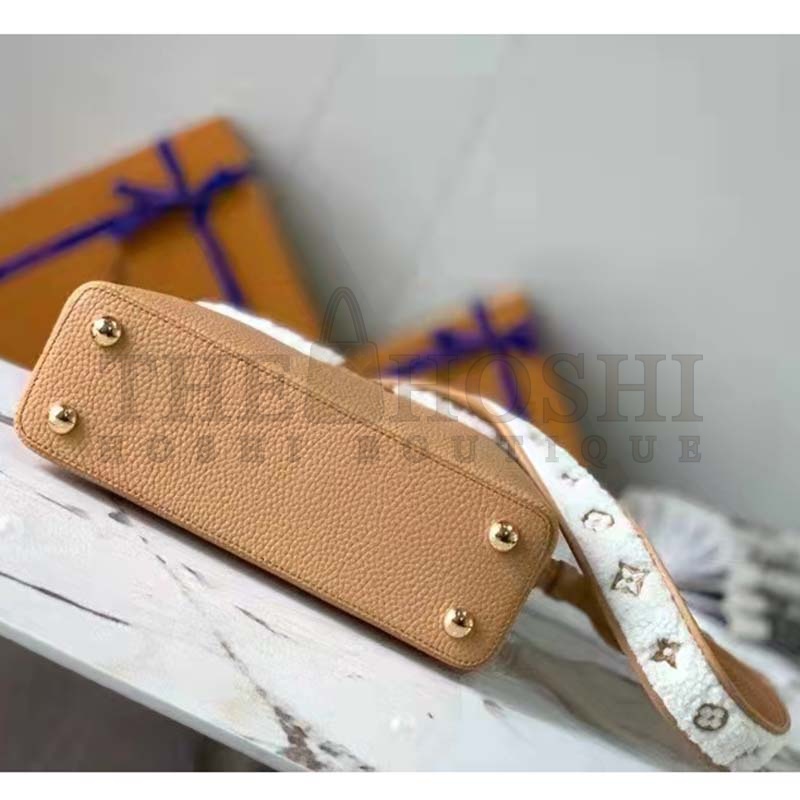 L0vis Vvtt0n LV Women Capucines BB Bag Arizona Taurillon Leather Shearling Master Quality