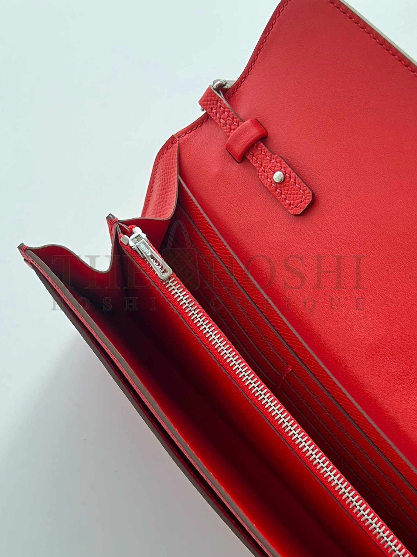 H**me5 Constance To Go Wallet in Red Epsom Calfskin Master Quality