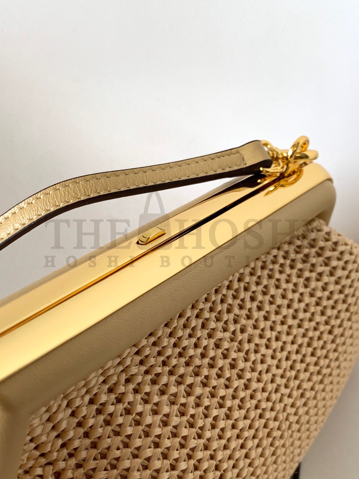 F**di First Small Bag In Beige Raffia Macrame Master Quality