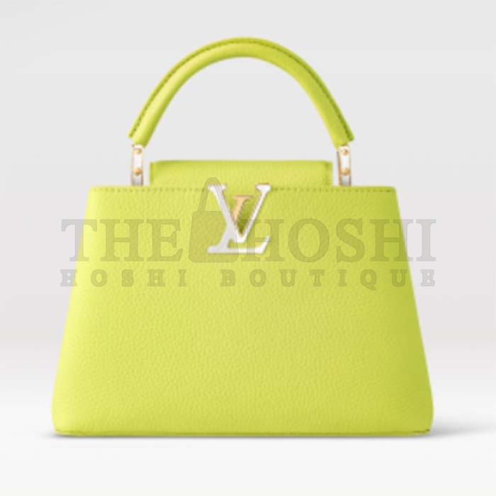 L0vis Vvtt0n LV Women Capucines BB Handbag Cedrat Yellow Crème Nacré Taurillon Leather Master Quality