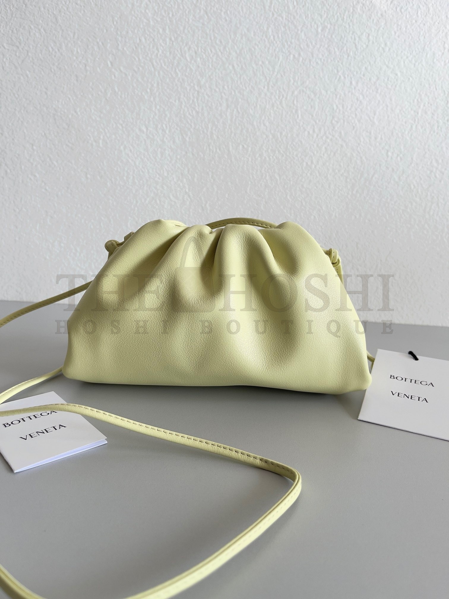 B0tt*ga Ven*ta Mini Pouch Bag In Zest Washed Calfskin Master Quality