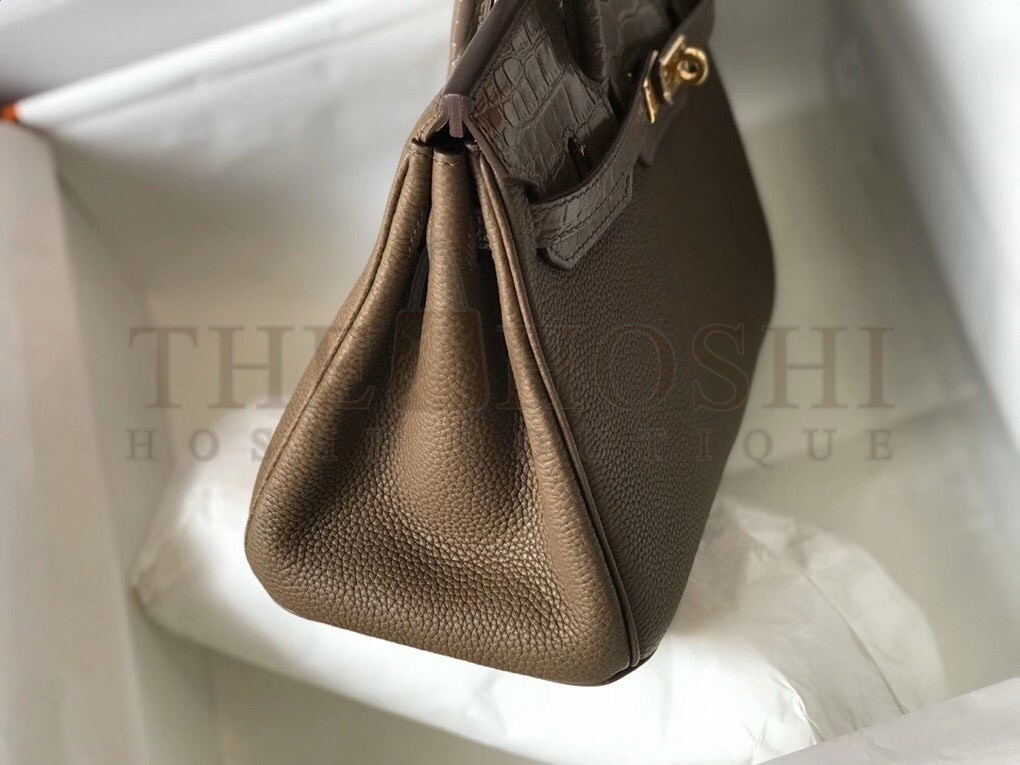 H**me5 Touch Birkin 25cm Limited Edition Taupe Bag Master Quality