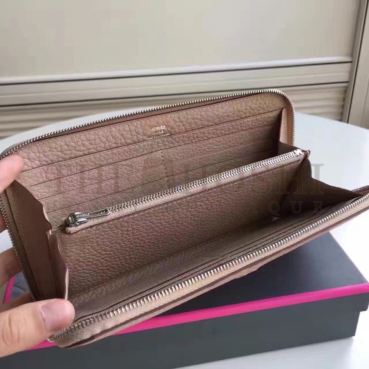 H**me5 Grey Clemence Azap Zipped Wallet Master Quality