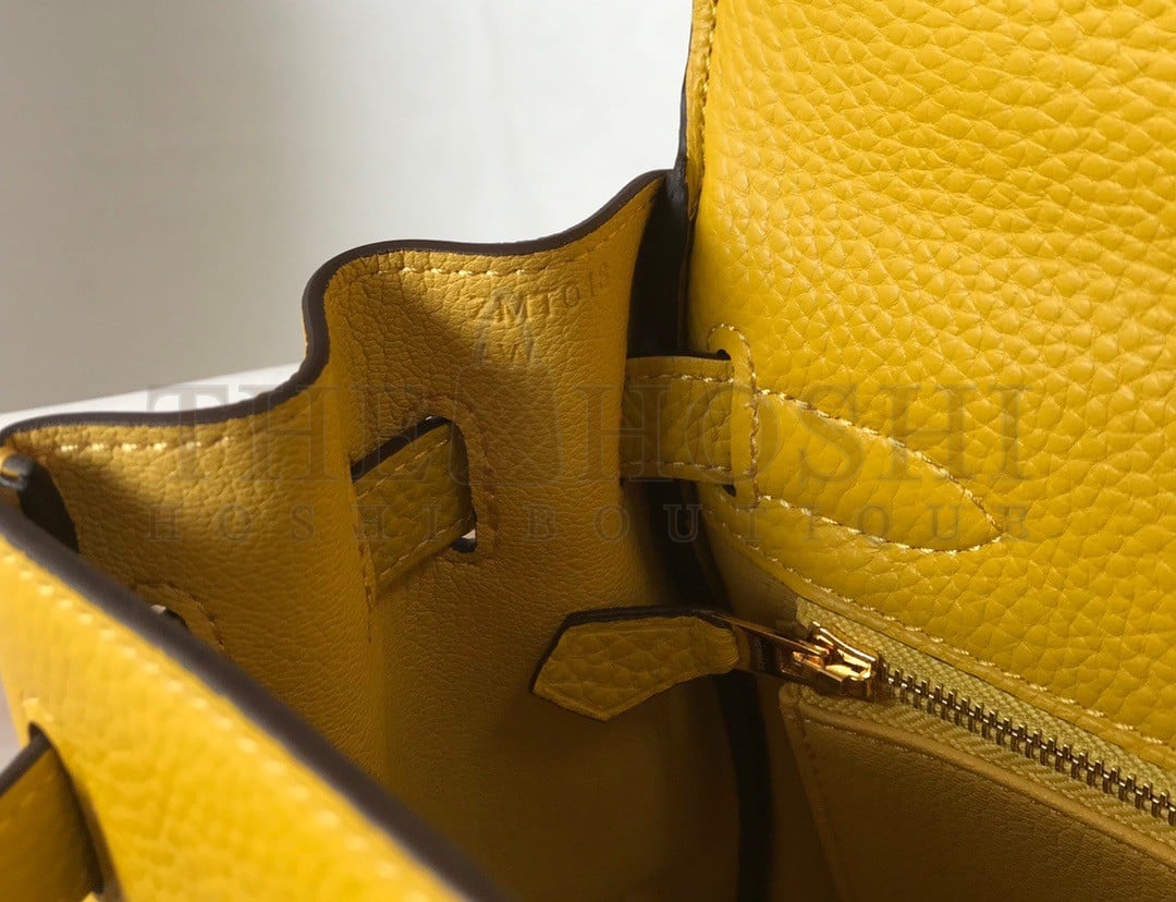 H**me5 Kelly 28cm Retourne Bag in Yellow Clemence Leather GHW Master Quality