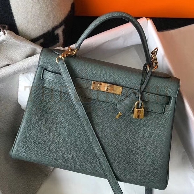 H**me5 Vert Amande Clemence Kelly 32cm Retourne Bag Master Quality
