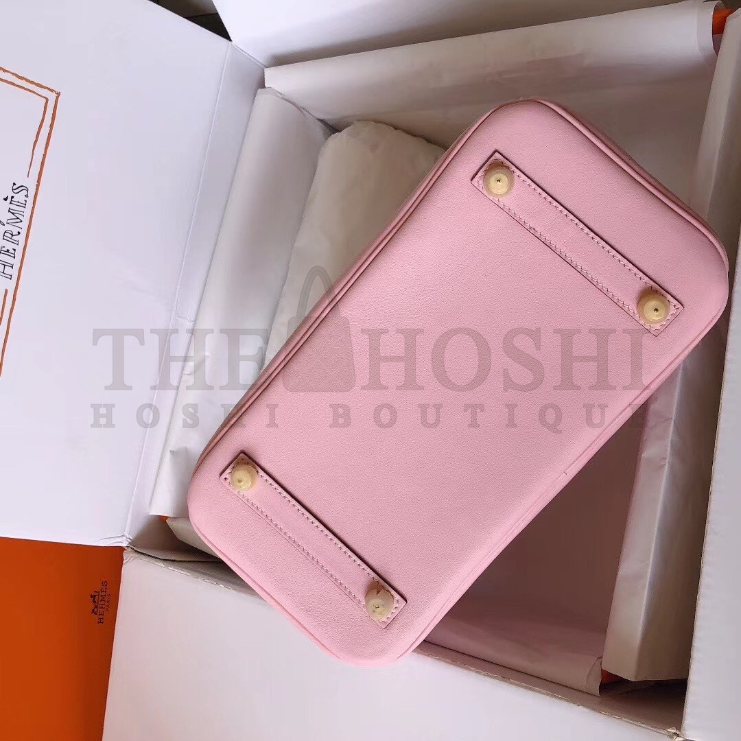 H**me5 Pink Birkin 25cm Swift Handmade Bag Master Quality