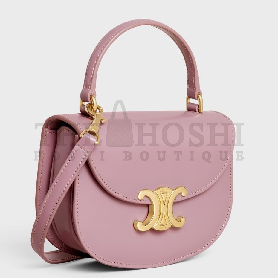 Ce1i*e Mini Besace Clea Bag in Petal Calfskin Master Quality