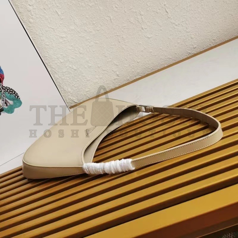 Pra*a Cleo Shoulder Small Bag In Beige Brushed Leather Master Quality