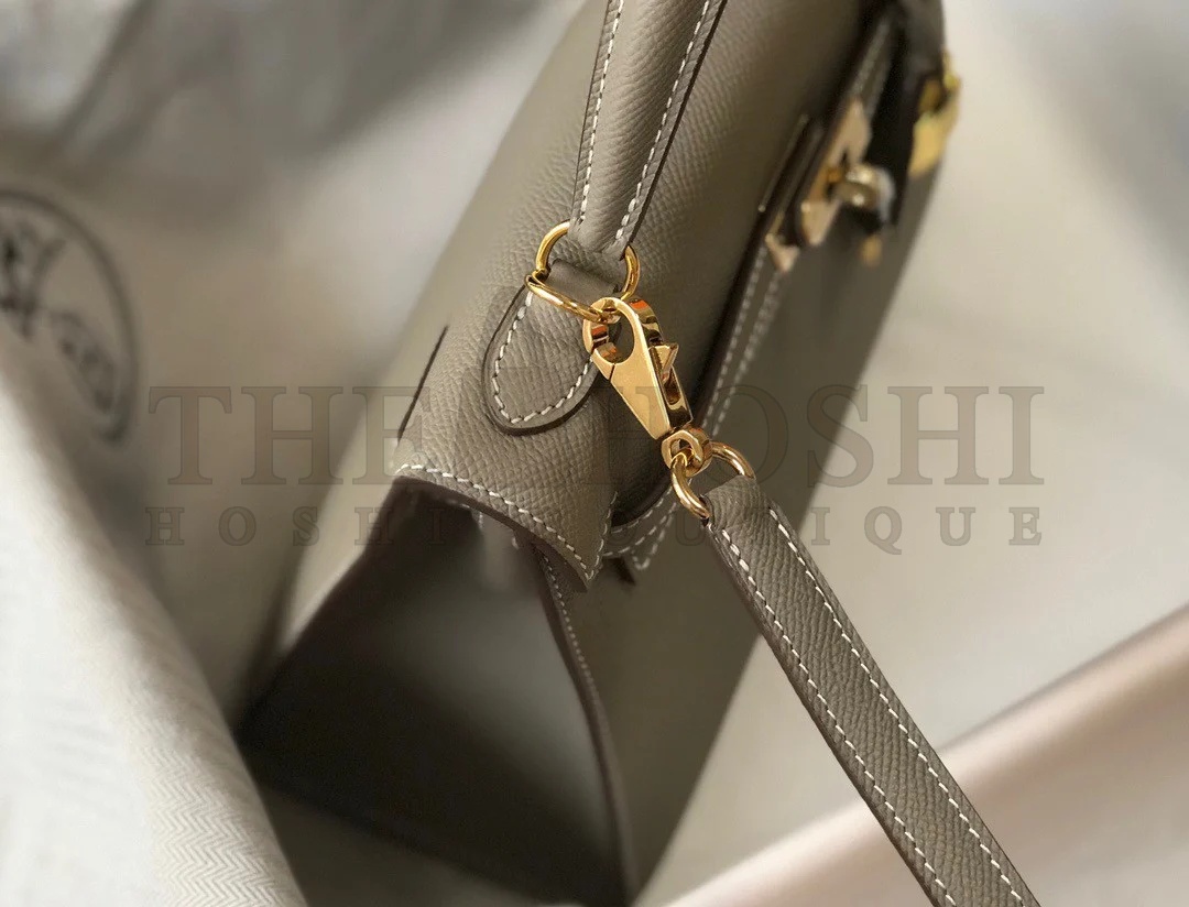 H**me5 Kelly 25cm Sellier Bag in Gris Asphalt Epsom Calfskin GHW Master Quality