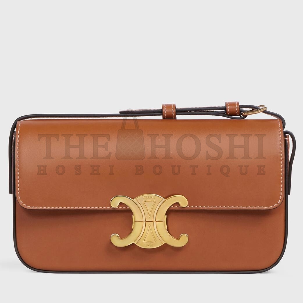 Ce1i*e Claude Shoulder Bag in Brown Calfskin Master Quality