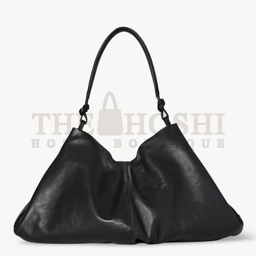 The R0w Samia Shoulder Bag in Black Leather Master Quality