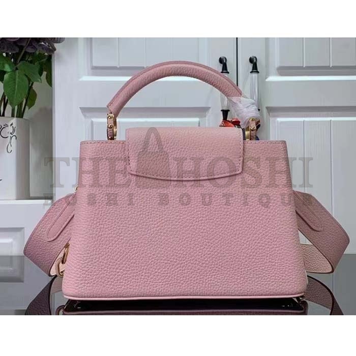 L0vis Vvtt0n LV Women Capucines BB Handbag Jasmine Pink Taurillon Leather Master Quality