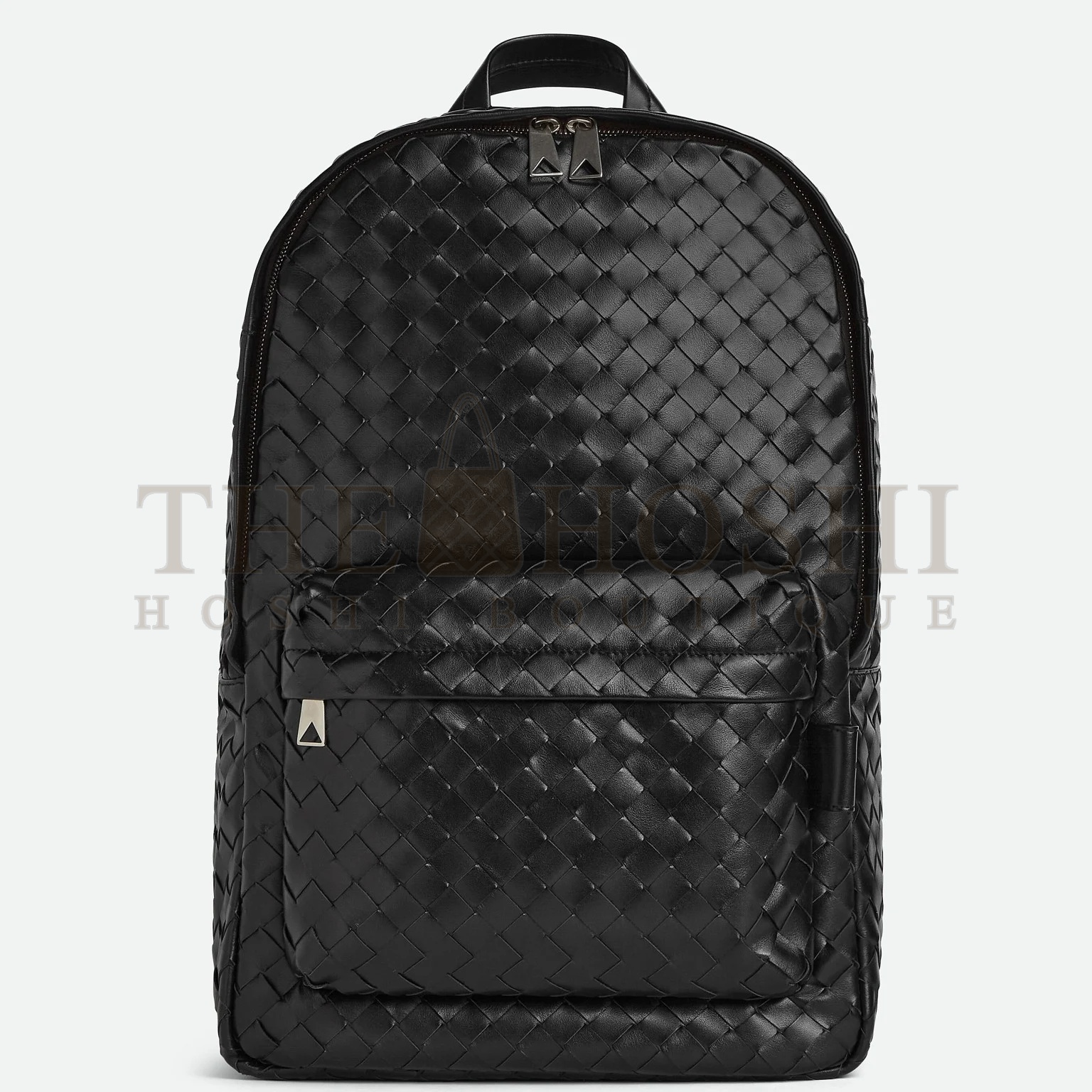 B0tt*ga Ven*ta Medium Backpack In Black Intrecciato Calfskin Master Quality