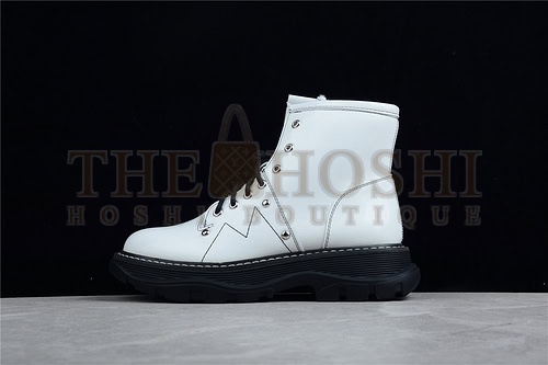 A1exa*der Mcqv*en Boots High White/White/Black Master Quality