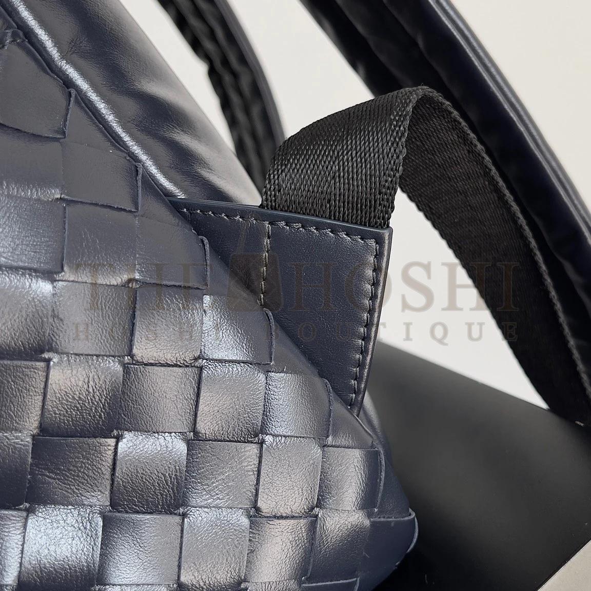 B0tt*ga Ven*ta Small Backpack In Dark Blue Intrecciato Calfskin Master Quality