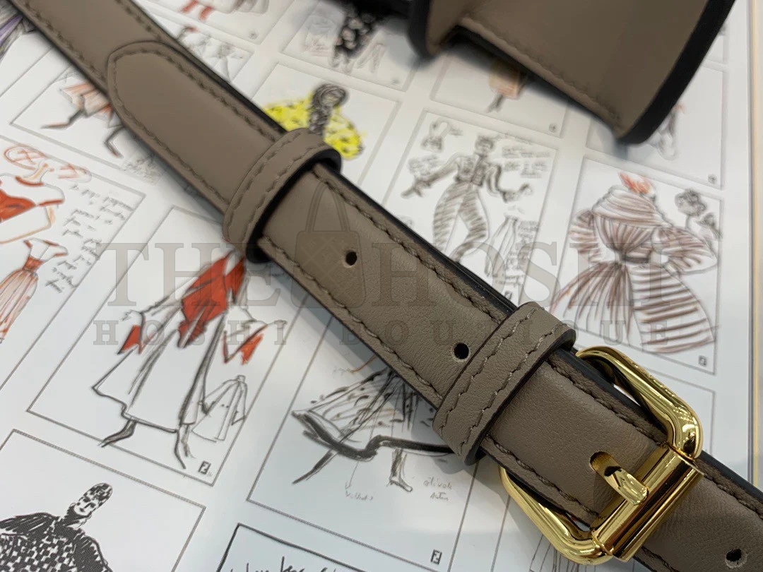 F**di Peekaboo ISeeU Small Bag In Grey Calfskin Master Quality