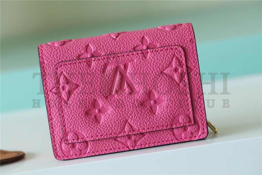 L0vis Vvtt0n LV Women Lou Wallet Fall For You Fuchsia Pink Monogram Coated Canvas Master Quality