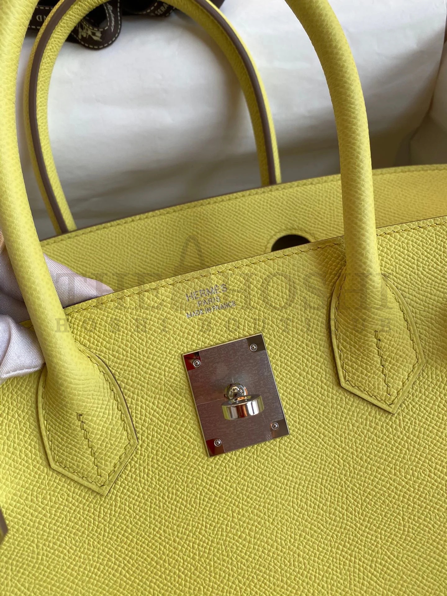 H**me5 Birkin 25 Retourne Handmade Bag In Lime Epsom Calfskin Master Quality