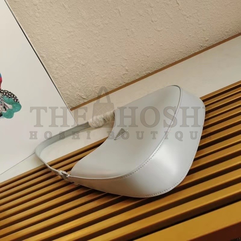 Pra*a Cleo Shoulder Small Bag In Blue Brushed Leather Master Quality